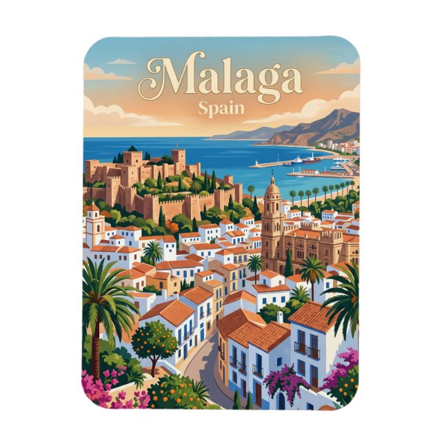 Malaga, Spain Magnet (Vertical)