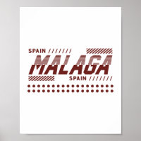 Malaga Spain Modern Urban Typography Design