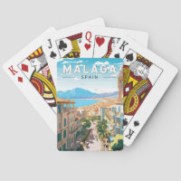 Malaga Spain Travel Art Vintage