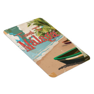 Málaga,Spain Vintage vacation Poster Magnet