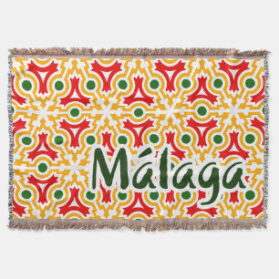 Malaga street walls 1 throw blanket