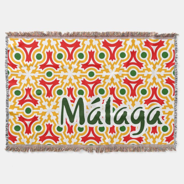 Malaga street walls 1 throw blanket (Front)