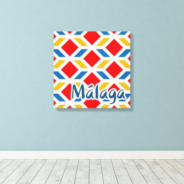 Malaga street walls 2 canvas print (Insitu(Wood Floor))