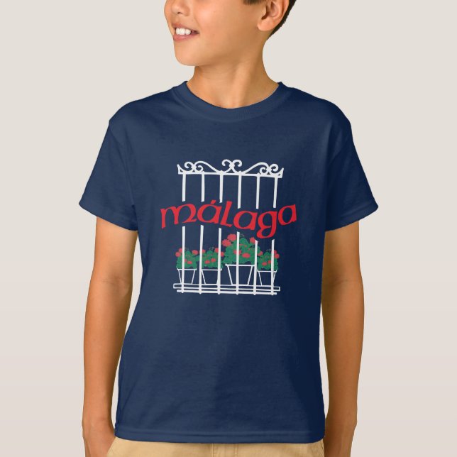 Malaga, window with flowers T-Shirt (Front)