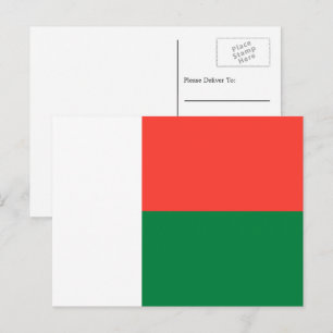 Malagasy Flag, Flag of Madagascar Postcard