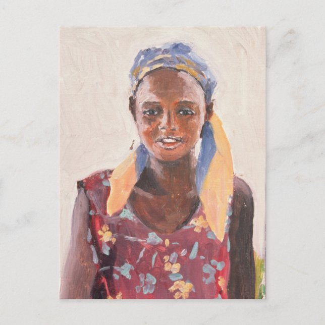 Malagasy Girl 1989 Postcard (Front)