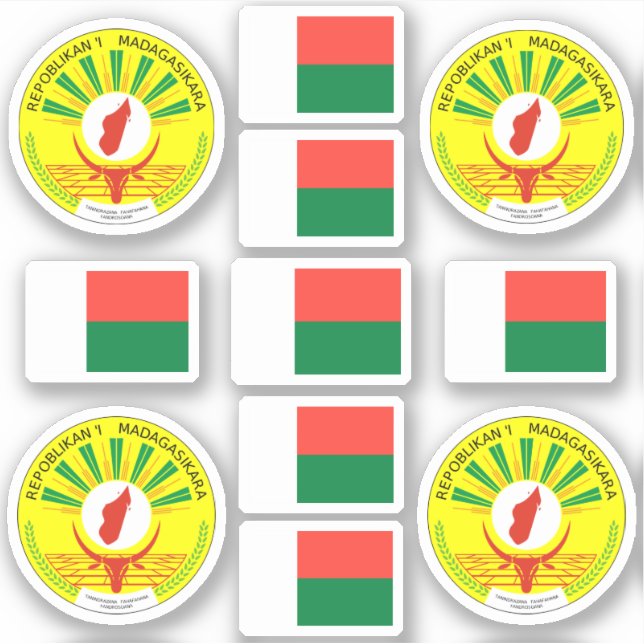 Malagasy national symbols /Coat of arms and flag (Front)