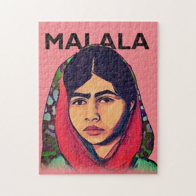Malala Yousafzai, Inspirational Feminist Art Jigsaw Puzzle (Vertical)