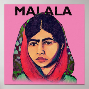 Malala Yousafzai, Inspirational Feminist Art Poster