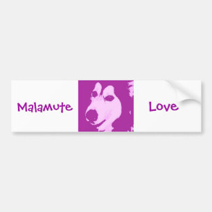 Malamute Dog Bumper Sticker
