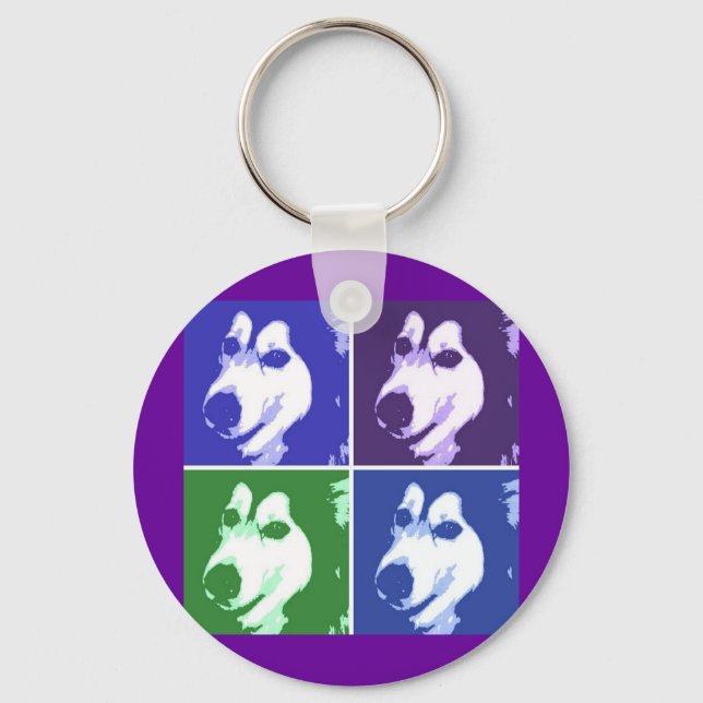Malamute Dog Key Ring (Front)