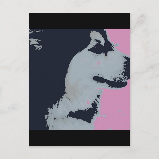 Malamute Dog Pop Art Postcard (Front)