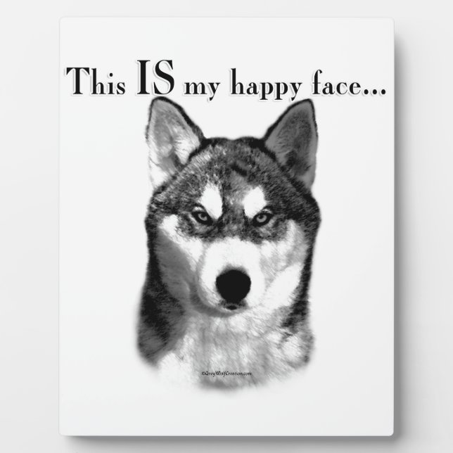 Malamute Happy Face Plaque (Front)