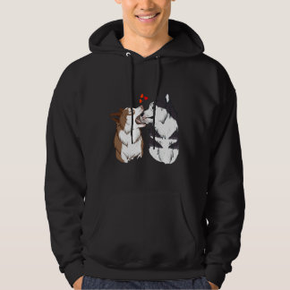 Malamute Husky Playing In Valentine Day Hoodie