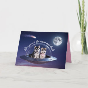 Malamute Valentine Card