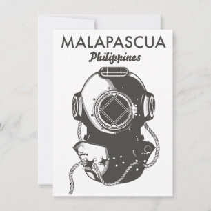 Malapascua Philippines Diving travel poster Invitation
