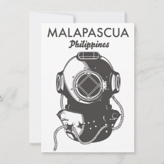 Malapascua Philippines Diving travel poster Invitation