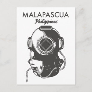 Malapascua Philippines Diving travel poster Postcard