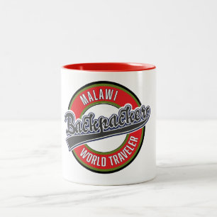 Malawi backpacker world traveller Two-Tone coffee mug