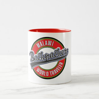 Malawi backpacker world traveller Two-Tone coffee mug