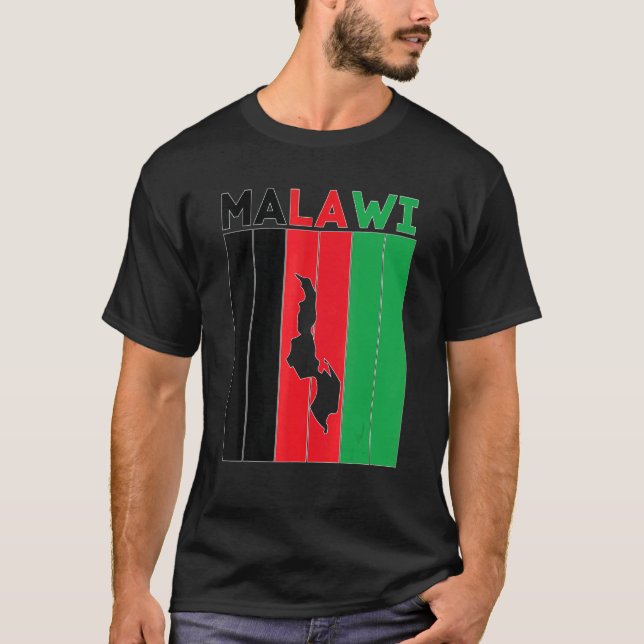 Malawi Country Borders T-Shirt (Front)