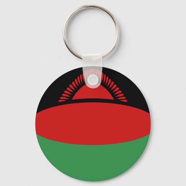 Malawi Fisheye Flag Keychain (Front)