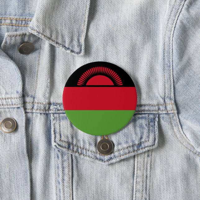 Malawi flag 7.5 cm round badge (In Situ)