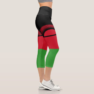 Malawi Flag Capri Leggings