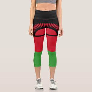 Malawi Flag Capri Leggings