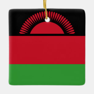 Malawi Flag Ceramic Ornament
