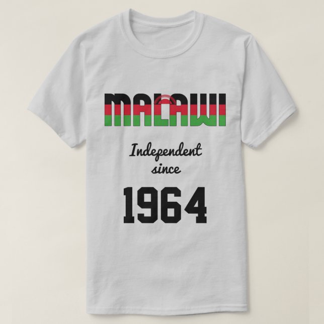 Malawi Flag Independence Celebration T-Shirt (Design Front)
