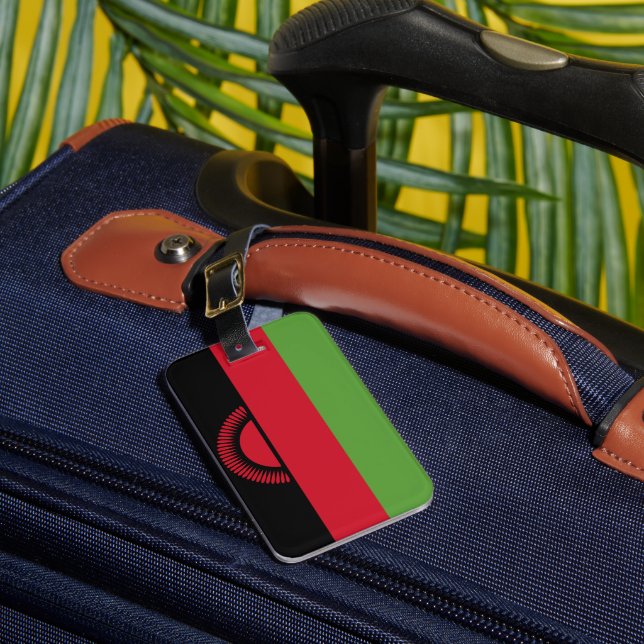 Malawi flag luggage tag (Front Insitu 1)