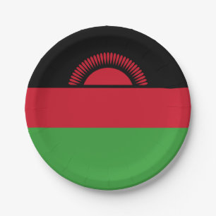 Malawi Flag Paper Plate