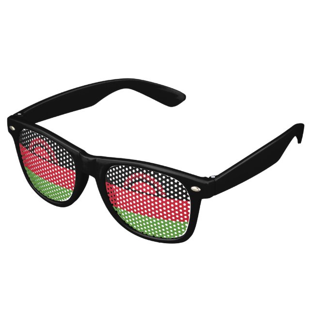 Malawi flag retro sunglasses (Angled)