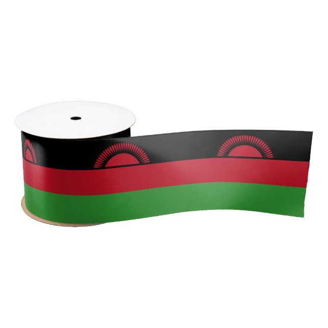 Malawi Flag Satin Ribbon (Spool)