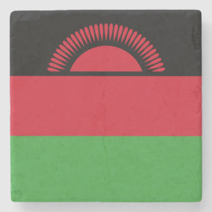 Malawi Flag Stone Coaster
