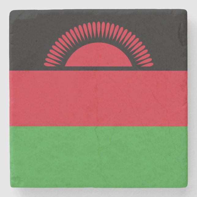 Malawi Flag Stone Coaster (Front)