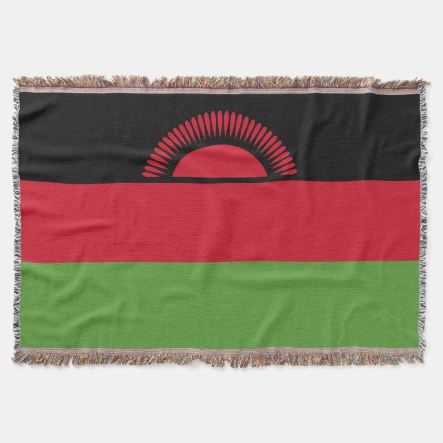 Malawi flag throw blanket (Front)