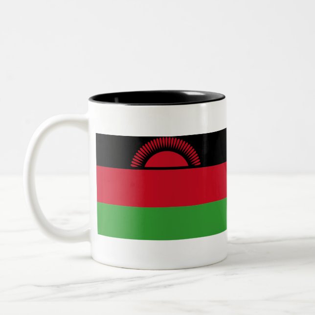 Malawi Flag Two-Tone Coffee Mug (Left)