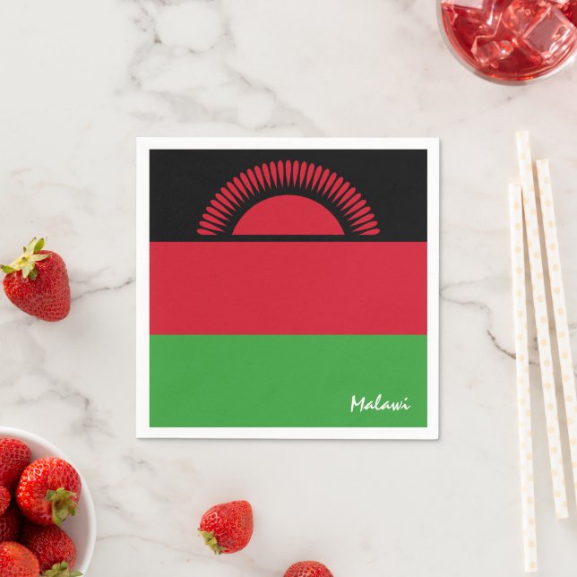Malawi & Malawi Flag party fashion /sports fans Napkin (Insitu)