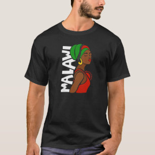 Malawi Malawian Flag African Heritage Ethnic Black T-Shirt