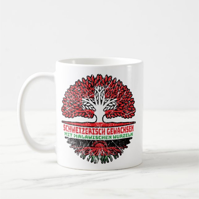 Malawi Malawisch Schweizer Schweiz Baum Wurzel Coffee Mug (Left)