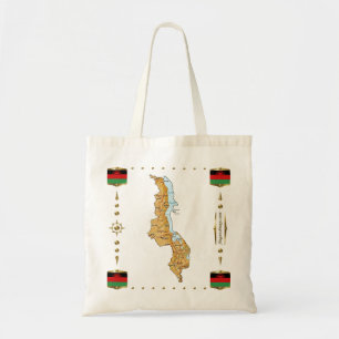 Malawi Map + Flags Bag