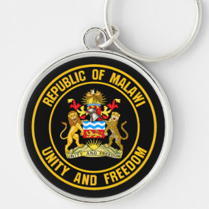 Malawi Round Emblem Key Ring