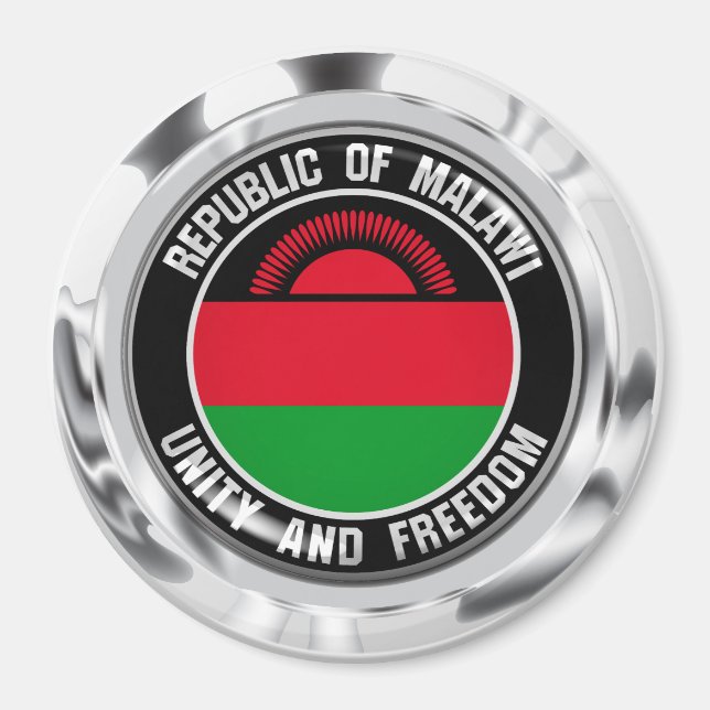 Malawi  Round Emblem Magnet (Front)