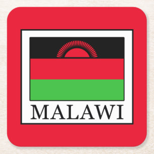 Malawi Square Paper Coaster