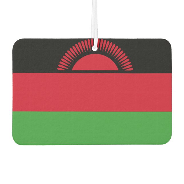 Malawian flag car air freshener (Front)