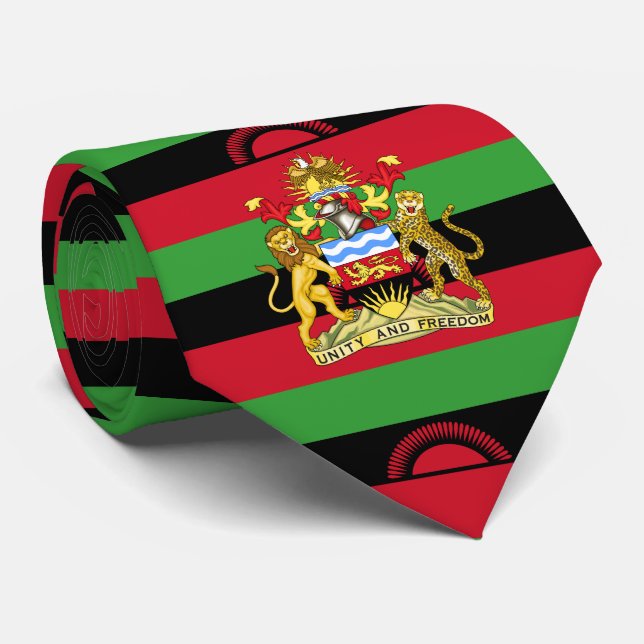 Malawian Flag & Coat of Arms, Flag of Malawi Tie (Rolled)