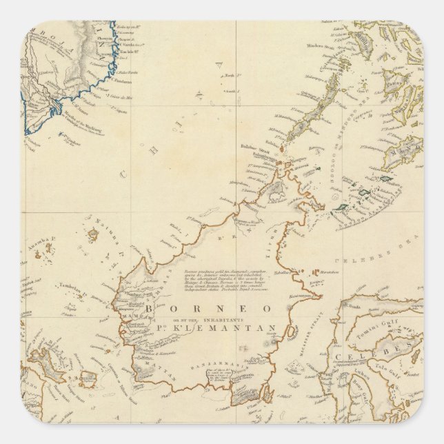 Malay Archipelago Square Sticker (Front)