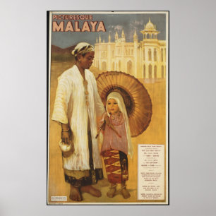 Malaya Vintage Travel Poster Ad Retro Prints